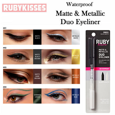 Ruby Kisses Waterproof Matte & Metallic Duo Eyeliner