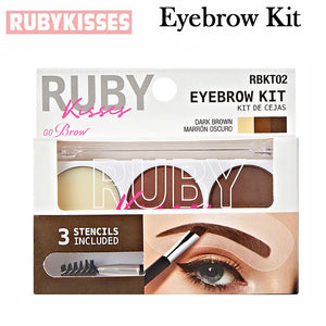 Ruby Kisses Eyebrow Kit, Dark Brown (RBKT02)