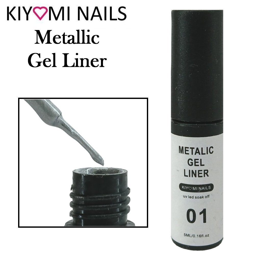 Kiyomi Nails Metallic Gel Liner (Gold and Silver)