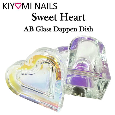 Kiyomi Sweet Heart AB Glass Dappen Dish with Lid