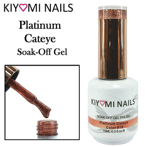 Kiyomi Nails Platinum Cateye Gel Soak Off Polish, 4 Colors