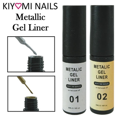 Kiyomi Nails Metallic Gel Liner (Gold and Silver)