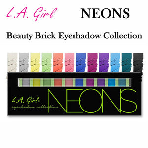 L.A. Girl Beauty Brick Eyeshadow Collection, Neons (GES334)