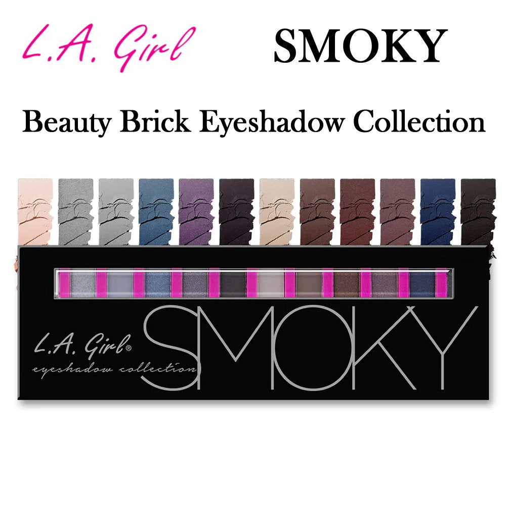 L.A. Girl Beauty Brick Eyeshadow Collection, Smoky (GES332)