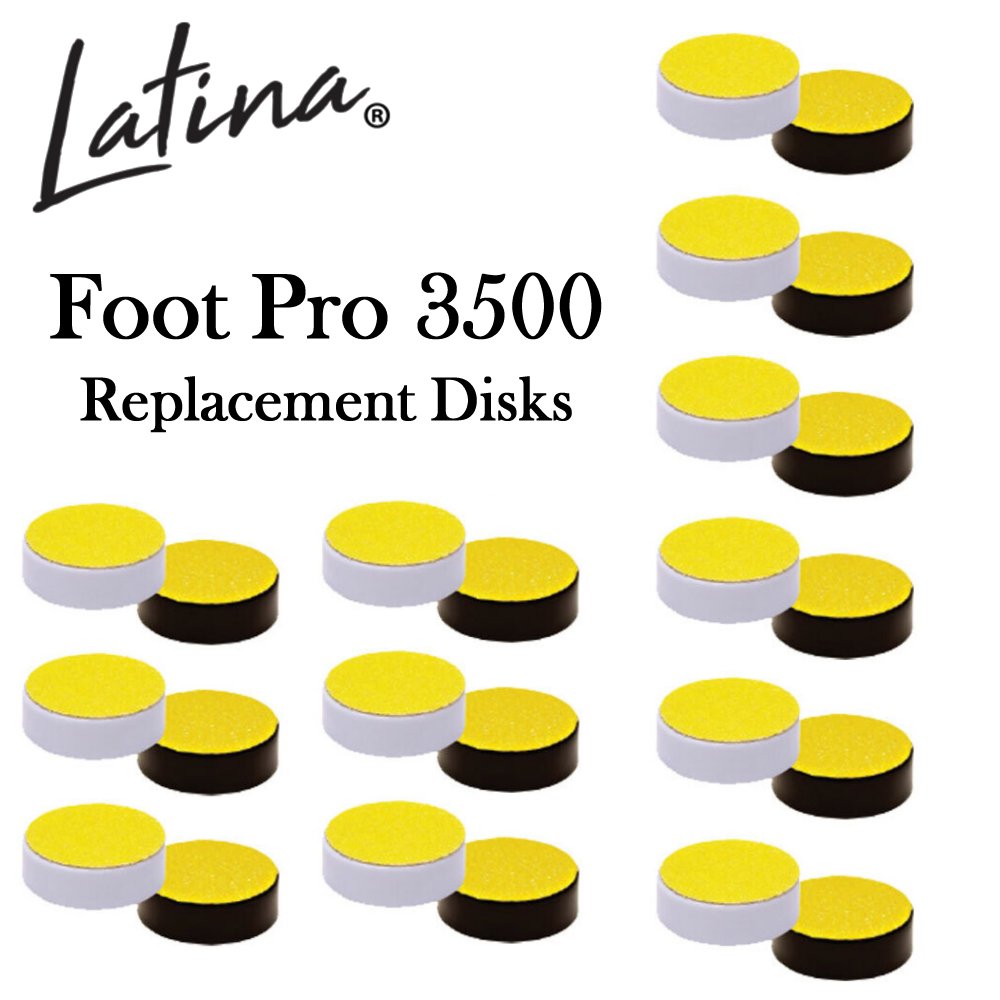 Latina Foot Pro 3500 Electric Pedi File Replacement Disks, 24 pieces (LAT-RD24)