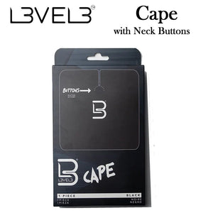 L3VEL3 - Professional Cutting Cape with Neck Buttons (Black)