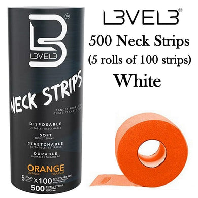 L3VEL3 - Neck Strips (5 Rolls x 100 Sheets each), Orange