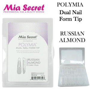 Mia Secret Nail Form Tips, Dual Nail Form Tip - Russian Almond (12 scales, 120 pieces)