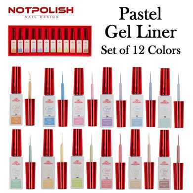 NotPolish Gel Liner Kit, Pastel (12 colors)