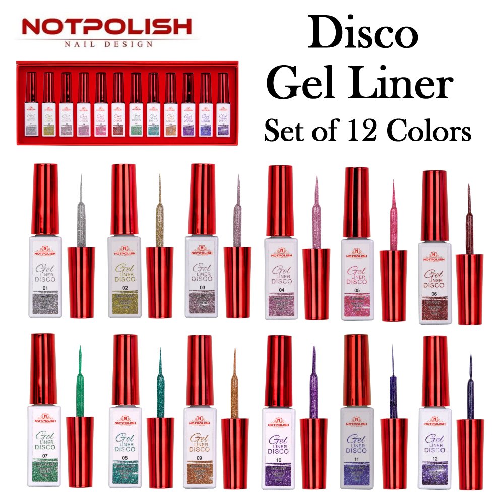 NotPolish Gel Liner Kit, Disco (12 colors)