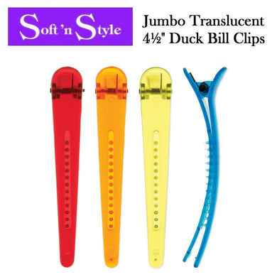 Soft 'n Style Clips, Jumbo Translucent 4.5