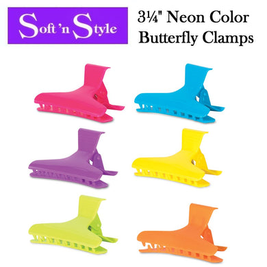 Soft 'n Style Clips, Butterfly Camps, 3¼