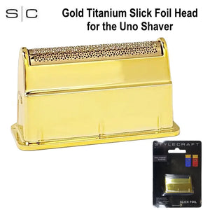 SC Replacement Gold Titanium Slick Foil Head for the Uno Shaver (SC507C)