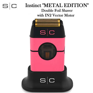 SC Instinct "Metal" Double Foil Shaver, Pink