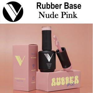 V Beauty Pure Rubber Base - Nude Pink, 0.5 oz