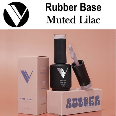 V Beauty Pure Rubber Base - Muted Lilac, 0.5 oz