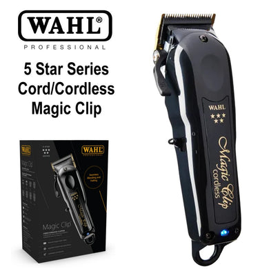 Wahl Clipper, 5 Star Black Cord/Cordless Magic Clip Clipper