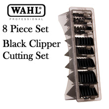 Wahl Guards, Black Clipper Cutting Guides - 8 Piece Set