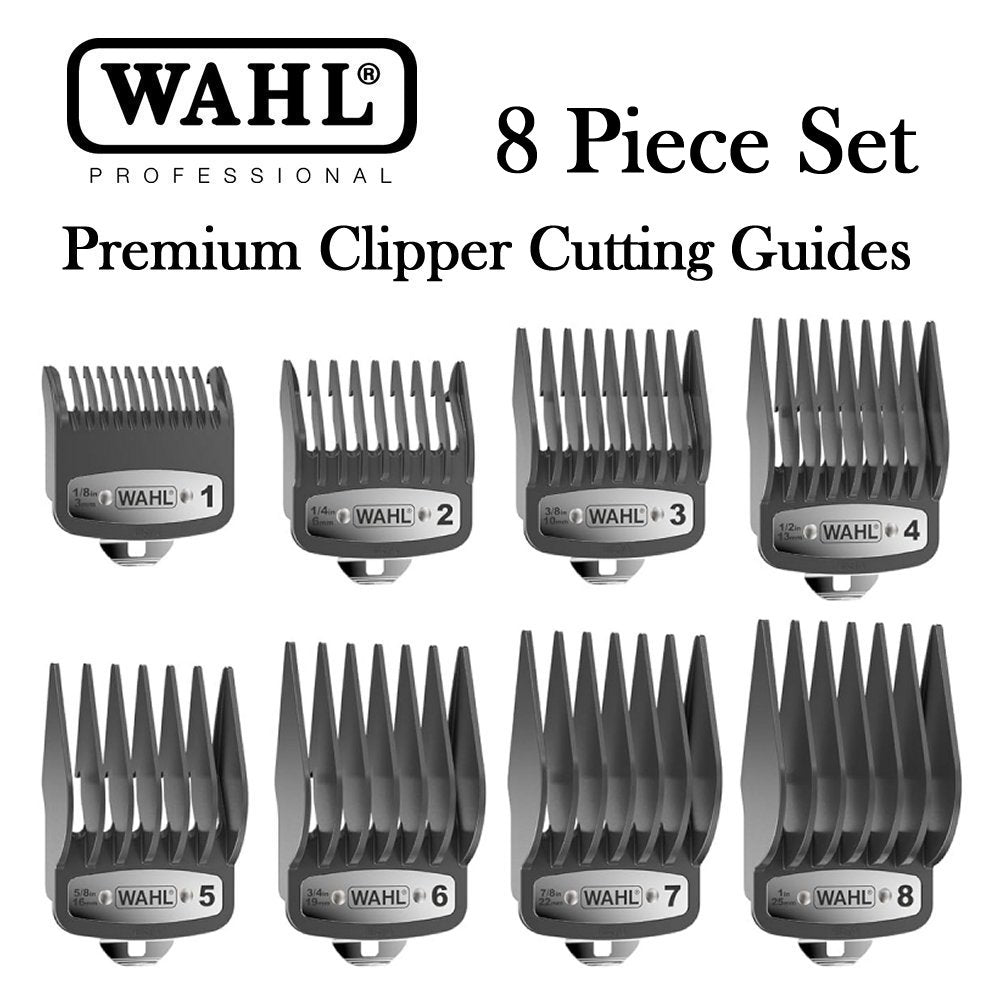 Wahl Guards, Premium Clipper Cutting Guides - 8 Piece Set