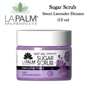 La Palm Hot Oil Sugar Scrub, Sweet Lavender Dreams (12 oz)