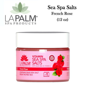 La Palm Vitamin Sea Spa Salts, French Rose (12 oz)