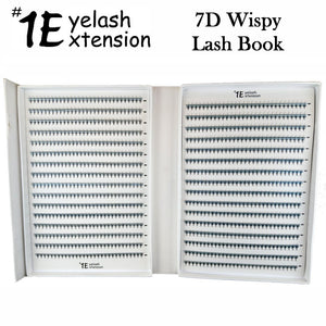 #1 Eyelash 7D Wispy Lash Book, "C Curl" 0.05 Thickness, 11mm Length (960 Lashes)