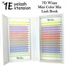 #1 Eyelash 7D Wispy Color Mix Lash Book, "C Curl" 0.07 Thickness, 16mm Length (480 Lashes)