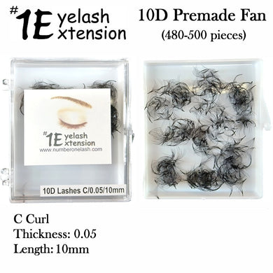 #1 Eyelash 10D Premade Fan, 