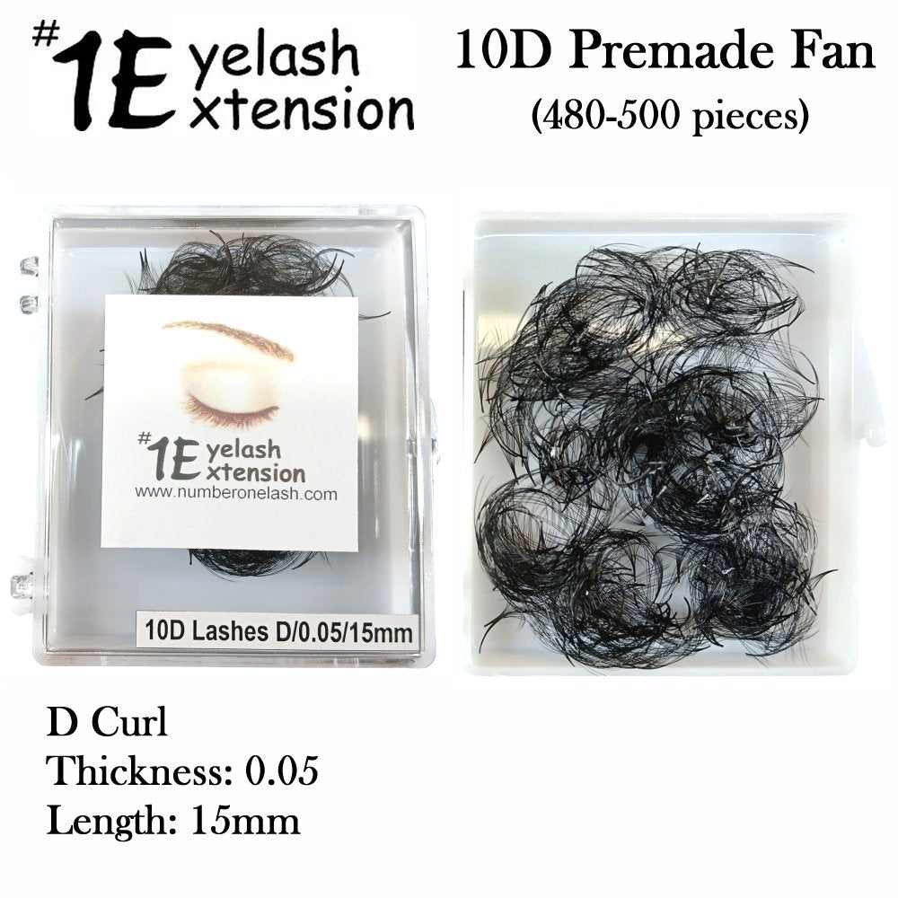 #1 Eyelash 10D Premade Fan, 