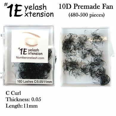 #1 Eyelash 10D Premade Fan, 