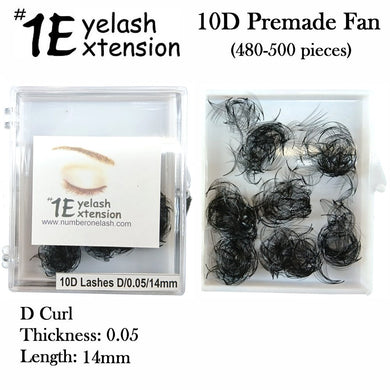 #1 Eyelash 10D Premade Fan, 