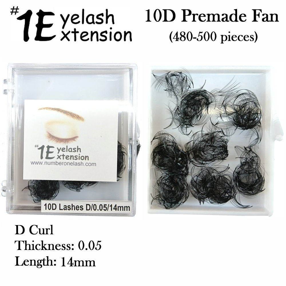 #1 Eyelash 10D Premade Fan, 