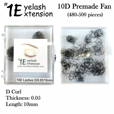 #1 Eyelash 10D Premade Fan, 