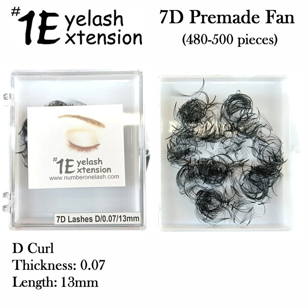 #1 Eyelash 7D Premade Fan, 