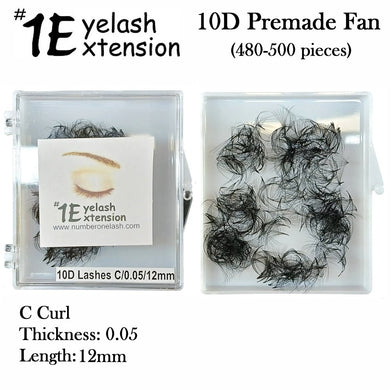 #1 Eyelash 10D Premade Fan, 