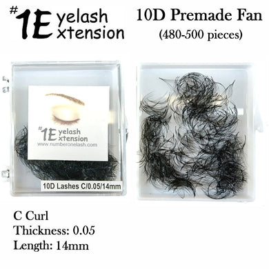 #1 Eyelash 10D Premade Fan, 