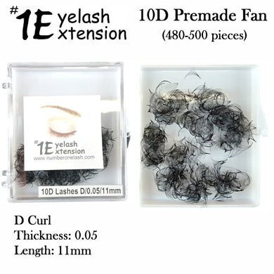 #1 Eyelash 10D Premade Fan, 