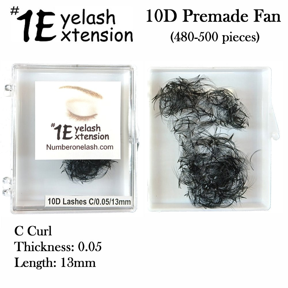 #1 Eyelash 10D Premade Fan, 