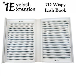 #1 Eyelash 7D Wispy Lash Book, "C Curl" 0.05 Thickness, 13mm Length (960 Lashes)