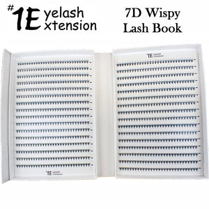 #1 Eyelash 7D Wispy Lash Book, "C Curl" 0.05 Thickness, 10mm Length (960 Lashes)