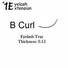 #1 Eyelash Extension "B Curl" 0.15 Thickness Lash Trays