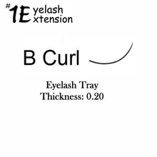 #1 Eyelash Extension "B Curl" 0.20 Thickness Lash Trays