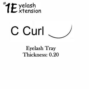 #1 Eyelash Extension "C Curl" 0.20 Thickness Lash Trays