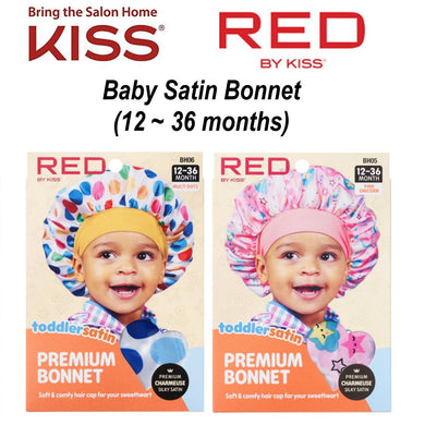 Red by Kiss Bonnet, Toddler Satin Bonnet (12 ~ 36 Months)