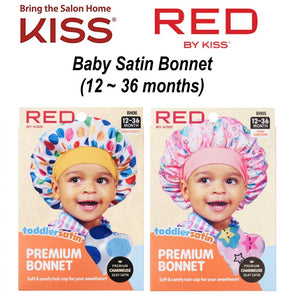 Red by Kiss Toddler Satin Bonnet (12 ~ 36 Months)