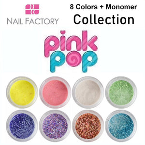 Nail Factory Acrylic Collection "Pink Pop Collection" (8 colors + monomer)