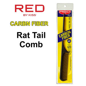 Red by Kiss Carbon Fiber Rat Tail Comb (CMB30)