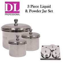DL Professional 3 Piece Manicure Liquid & Powder Jar Set (DL-C238)