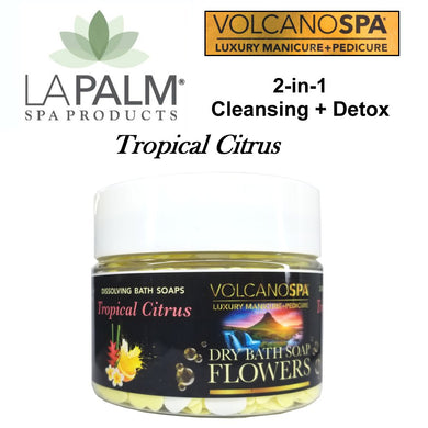 LA Palm Volcano Spa Dry Soap Flowers, Tropical Citrus, (12 oz)