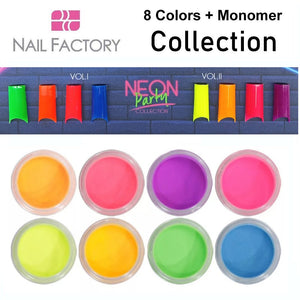 Nail Factory Acrylic Collection "Neon Party Collection" (8 colors + monomer)